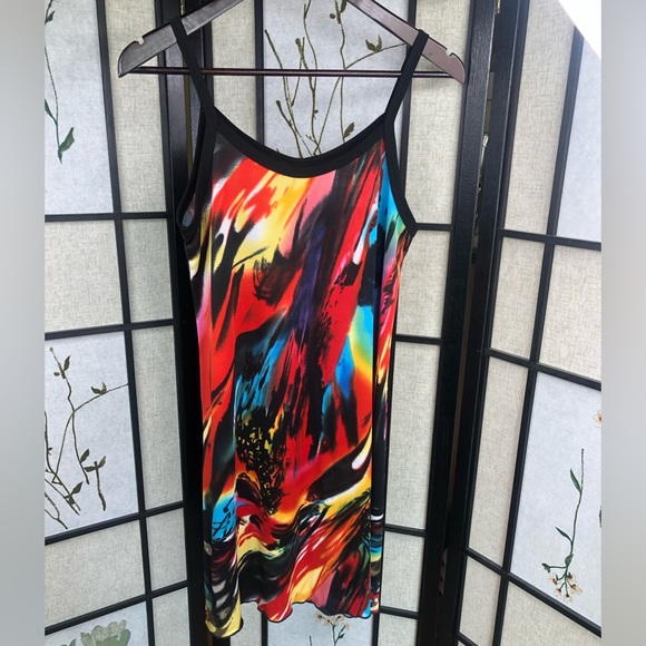 4 for 25$ Colorful Beach Dress. Summer Spaghetti Straps Mini Dress. Size Medium. - Picture 3 of 6